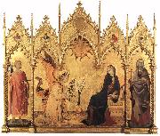 MEMMI, Lippo The Annunciation and Two Saints sg oil painting